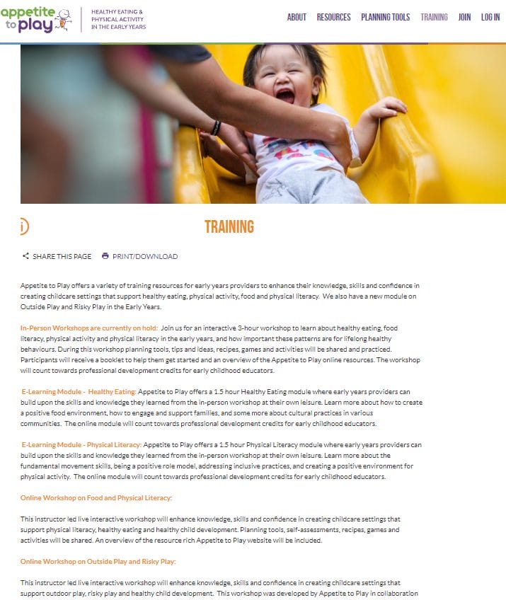 appetite to play childcare